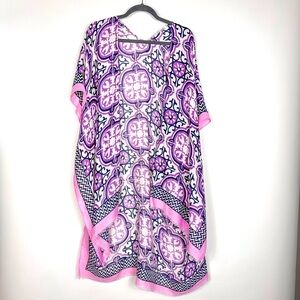 Free People Patterned Purple Swim Cover Up